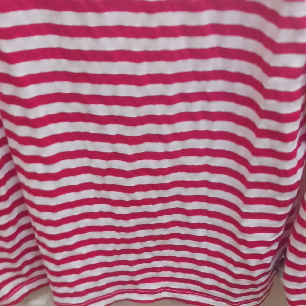Red and White Striped Long Sleeve Tee - Picture 8 of 8